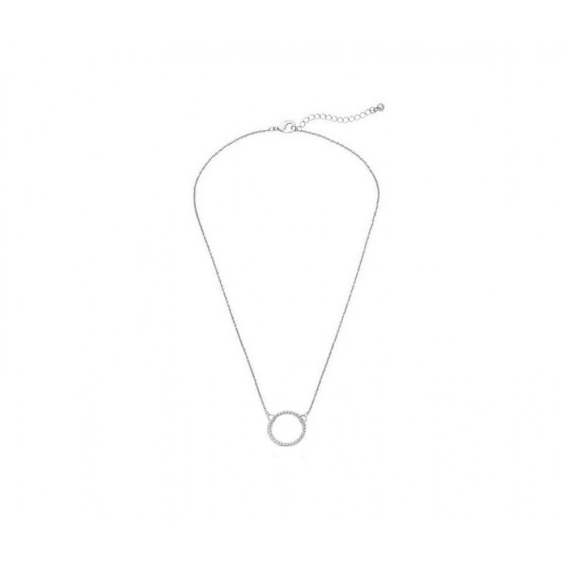 Elegante collana in argento con un bellissimo pendente a cerchio