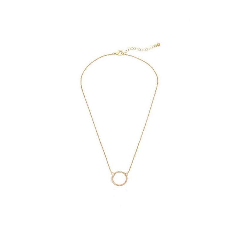 Elegante collana color oro con un bellissimo pendente a cerchio