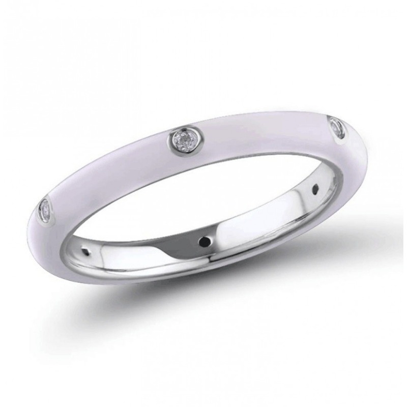 Mooie witte ring met prachtige stenen | Roestvrij staal
