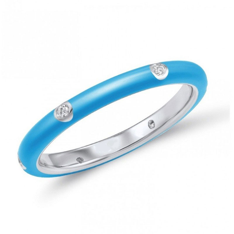 Mooie blauwe ring met prachtige stenen | Roestvrij staal