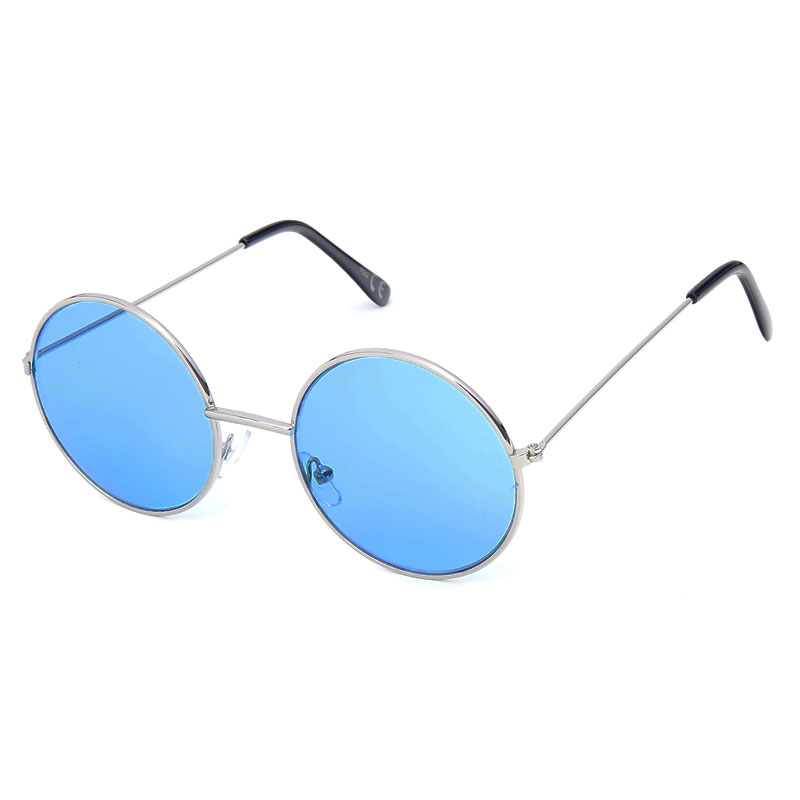 Runde John Lennon-Brille – blaue Gläser