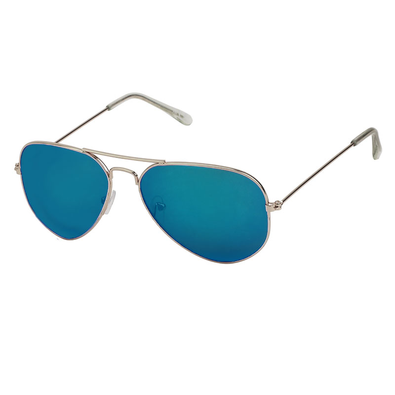 Pilotenbrille - Naples | Grün-Blaues Spiegelglas