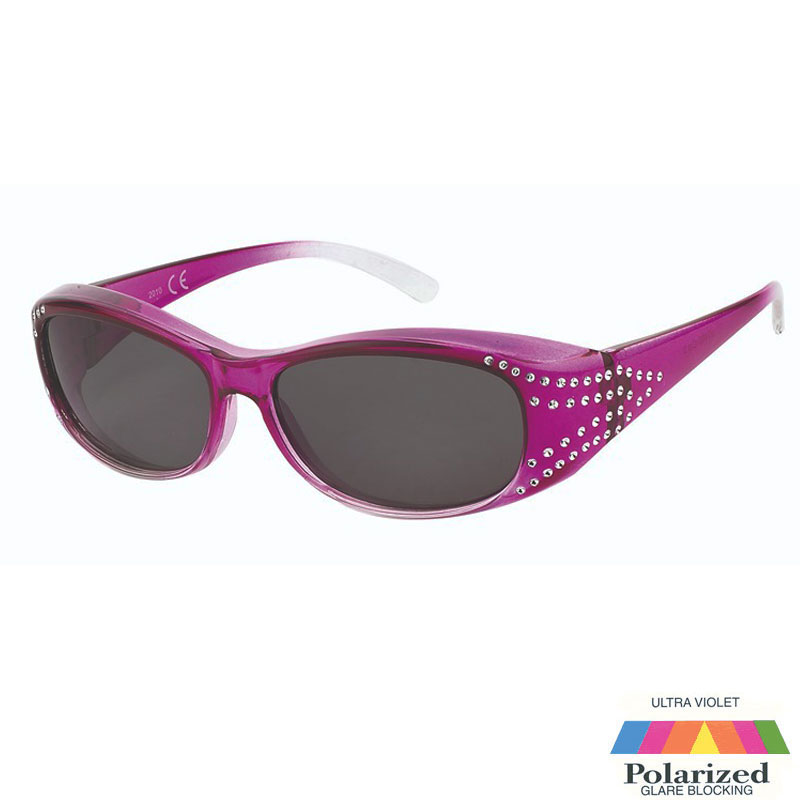 Pink Fit-Over Solbriller - Monaco | Mørke glas