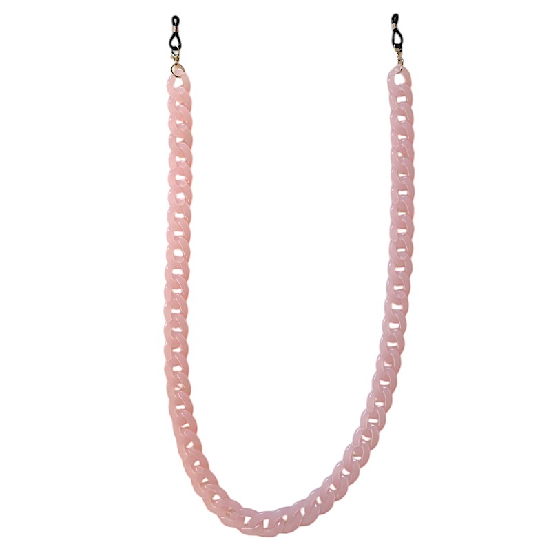 Große Brillenkordelkette - Pink