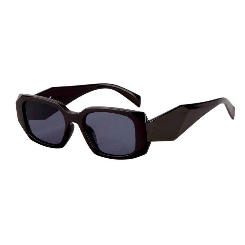 Stylische schwarze Fashion-Sonnenbrille – Dunkle Gläser | Italien