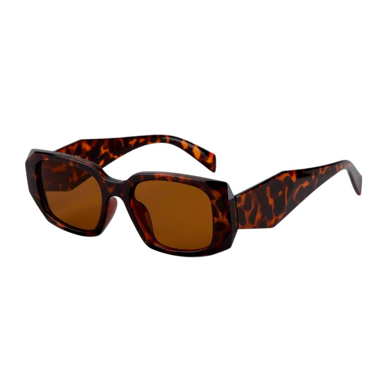 Stilvolle braune Sonnenbrille im Schildkröten-Look – Braune Gläser | Italien