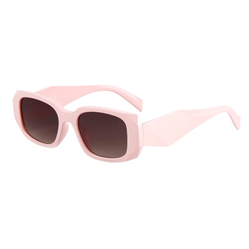 Stylische rosa Mode-Sonnenbrille – Braune Gläser | Italien