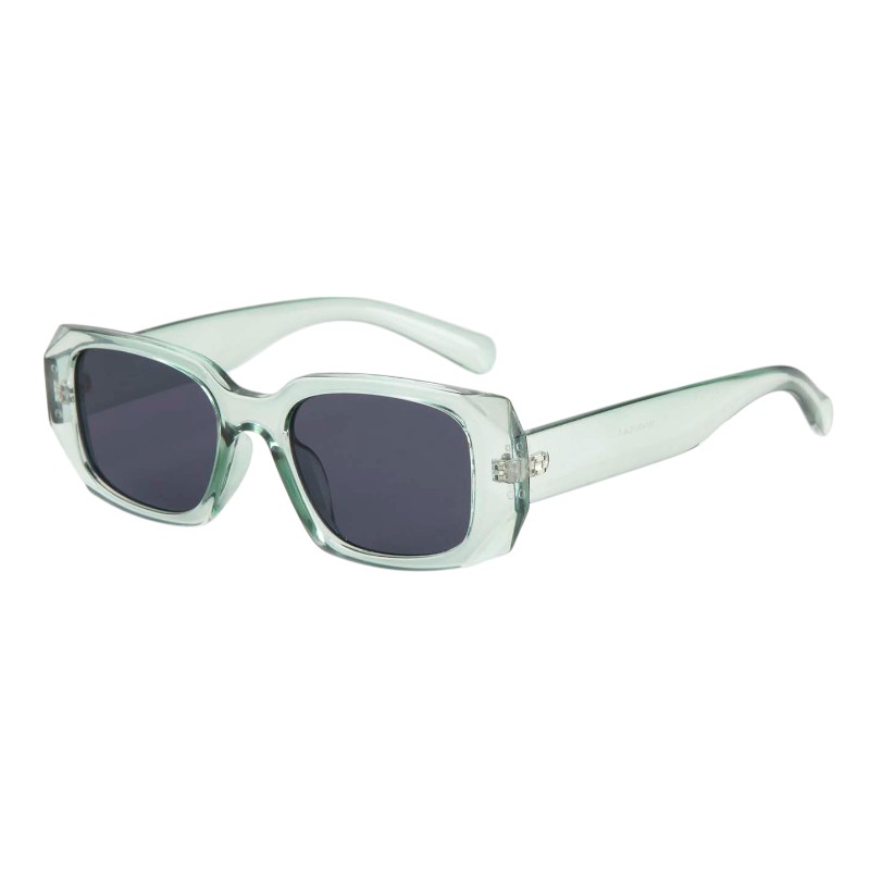 Stilvolle grüne transparente Mode-Sonnenbrille – Dunkle Gläser | Mailänder